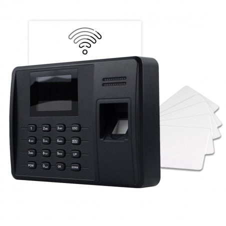 Set - Zeiterfassungssystem TimeLok-200NWEP + WLAN, WEB, P2P + 15 Stück RFID-Näherungskarte HD-RWC01-15