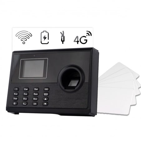 Set Zeiterfassungssystem TimeLok-400NWEPBI4G + 15 Stück RFID Näherungskarte 125 kHzz HD-RWC01-15