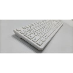 Weiße kabelgebundene Tastatur, Funktionstasten mit Nummernblock, Leiser Tastenanschlag HDWR typerCLAW-PC110W