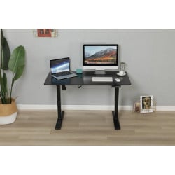 Schreibtisch mit elektrischer Höhenverstellung für Computer, Elektrischer Sitz- & Stehtisch mit Tischplatte HDWR deskTOP-21