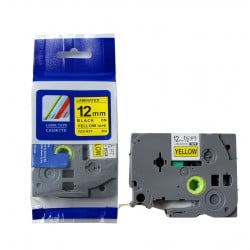 Gelbes Band mit selbstklebenden Etiketten für den Etikettierer TapeMate-12BY8