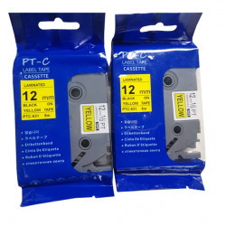 Gelbe selbstklebende Aufkleber für Etikettiermaschinen für eigenen Druck TapeMate-12BY8A