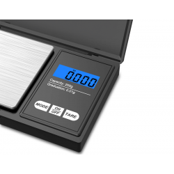 Digitale, tragbare Waage bis 500 g, Genauigkeit bis 0,01 g, Juwelierwaage und Grammwaage HDWR wagPRO-A500GB