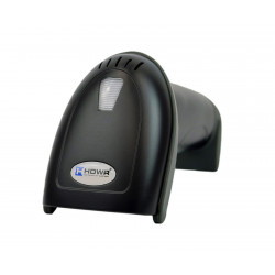 Kabelgebundener Scanner HD42A mit USB-Schnittstelle zum Scannen von Barcodes, automatischer Lesefunktion und inklusive Standfuß