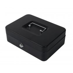 Stahl-Geldkassette HD-CB15 mit Tragegriff – Seitenansicht