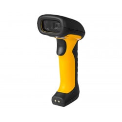 Seitenansicht des HD4600-LR mit Auslöser und Scanfenster