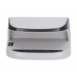 Offener Geldscheinprüfer HDWR MoneyCheck-09 mit sichtbarer UV-Lichtquelle