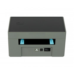 Rückseite des OPrint-XA200 mit USB-Anschluss und Bedienfeld