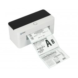 Kompakter Etikettendrucker OPrint-XC200W beim Drucken von Versandetiketten