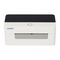 OPrint-XC200W WiFi Etikettendrucker – Vorderansicht mit Papierausgabe