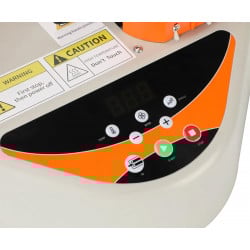 Steuerpanel der AirPack-100 – Bedientasten für Temperatur, Luft und Geschwindigkeit