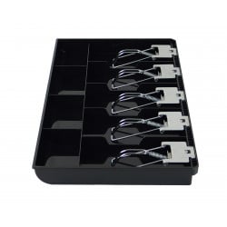 Kasseneinsatz InsertTill-405 seitlich mit Stahlklemmen für Banknoten