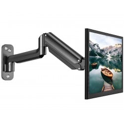 Monitor horizontal ausgerichtet an Wandhalterung SolidHand-CGW01 montiert