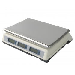 Seitliche Ansicht der kompakten Ladenwaage wagPRO-S40A mit Plattform