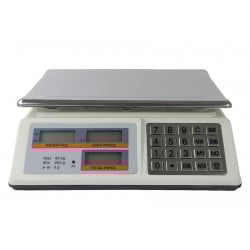 Ladenwaage wagPRO-S40A mit Edelstahl-Wägeplattform von oben