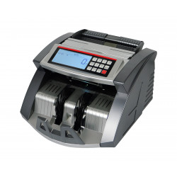 Vorderansicht der Geldzählmaschine FiscalFlow-2010 im Einsatz