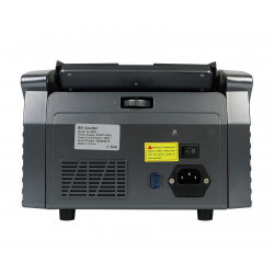 Rückansicht der FiscalFlow-2010 mit Netzanschluss und Lüftung