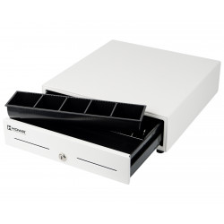 Kassenschublade HD-KR33W mit teilweise geöffneter Lade für Bargeldaufbewahrung