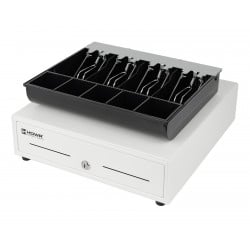 Kassenschublade HD-KR33W von oben mit Unterteilung für Bargeldorganisation