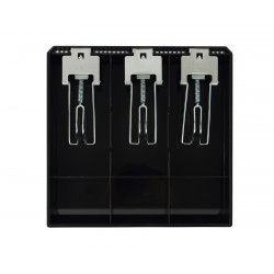 InsertTill-250 Bargeldeinsatz mit Edelstahlklammern, Draufsicht