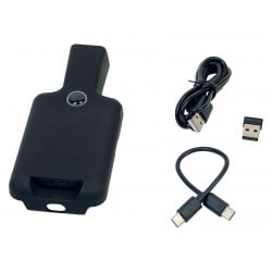 Komplettset mobiler 1D Bluetooth Barcodescanner HD770 mit Zubehör