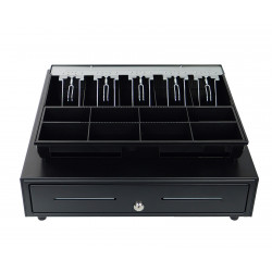 Kassenschublade SecureTill-460F geöffnet mit herausnehmbarem Münzeinsatz