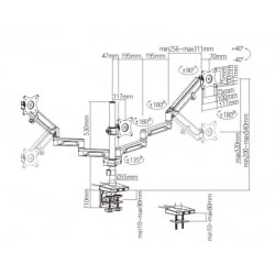 Montageanleitung und Aufbauzeichnung der Monitorhalterung SolidHand-BG03SU