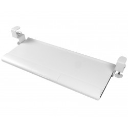 Seitenansicht der weißen Tastaturablage HDWR SolidHand-KT08W