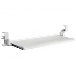 Weiße Tastaturablage HDWR SolidHand-KT08W unter dem Schreibtisch
