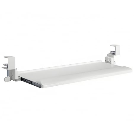 Weiße Tastaturablage HDWR SolidHand-KT08W unter dem Schreibtisch