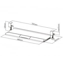 Montageanleitung der Tastaturablage HDWR SolidHand-KT08W
