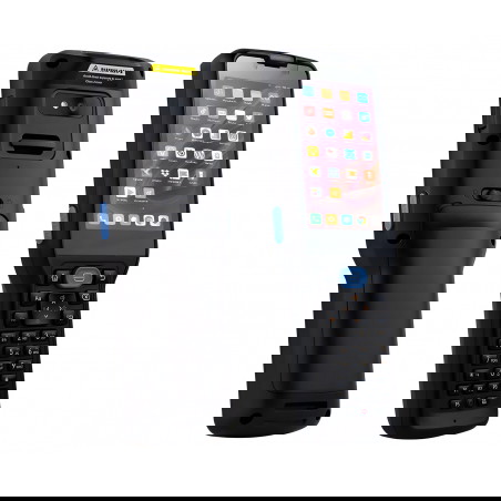 Mobiler Handcomputer AndroSavvy-400D Vorderansicht mit Display und Tastatur