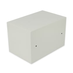 Rückansicht des Safe SecureBox-30 mit Montagebohrungen