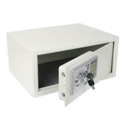 Kompakter elektronischer Safe mit PIN-Code und mechanischem Schloss