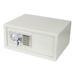 Tresor SecureBox-40 mit Tastatur und Schlüsselschloss – schräge Ansicht