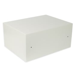 Rückseite des Safe SecureBox-40 mit Montageöffnungen für Wandbefestigung