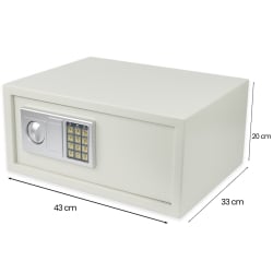 Safe SecureBox-40 mit Abmessungen 43 × 33 × 20 cm – technische Zeichnung