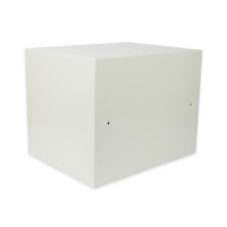 Rückansicht des SecureBox-50 mit Montageöffnungen für Wand oder Boden