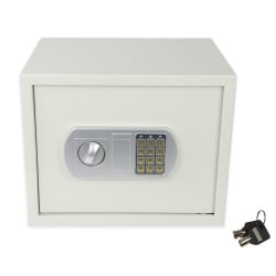 SecureBox-50 mit geschlossenem Gehäuse und PIN-Eingabefeld – Frontalansicht