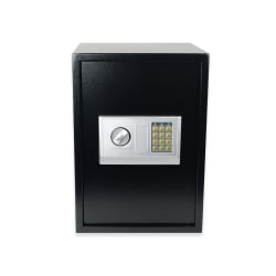 Vorderansicht des Safes SecureBox-60 mit Notfallschlüssel