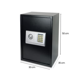 Großer Tresor SecureBox-60 mit digitalem PIN-Code und Maßangaben