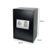 Großer Tresor SecureBox-60 mit digitalem PIN-Code und Maßangaben