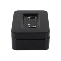 Schwarze Metallkassette HD-CB20-5 mit Griff – Seitenansicht