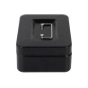 Schwarze Metallkassette HD-CB20-5 mit Griff – Seitenansicht