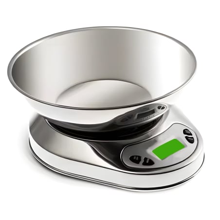 Elektronische Küchenwaage wagPRO-K5C mit Metallschale – Vorderansicht