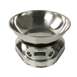 wagPRO-K5C Küchenwaage mit grün beleuchtetem Display – Seitenansicht