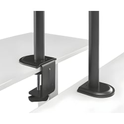 Zwei Befestigungsarten: Schraubklemme und Tischdurchführung