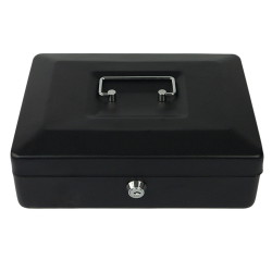 Geschlossene Geldkassette HD-CB25-6 in Frontalansicht mit Tragegriff