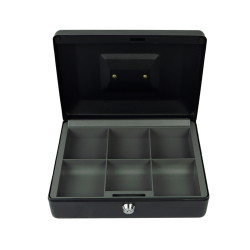 Innenansicht der HD-CB25-6 mit sechs Fächern für Münzen