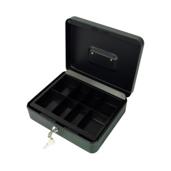 HD-CB25-8 mit geöffnetem Deckel und sichtbarem Münzeinsatz sowie Schlüssel